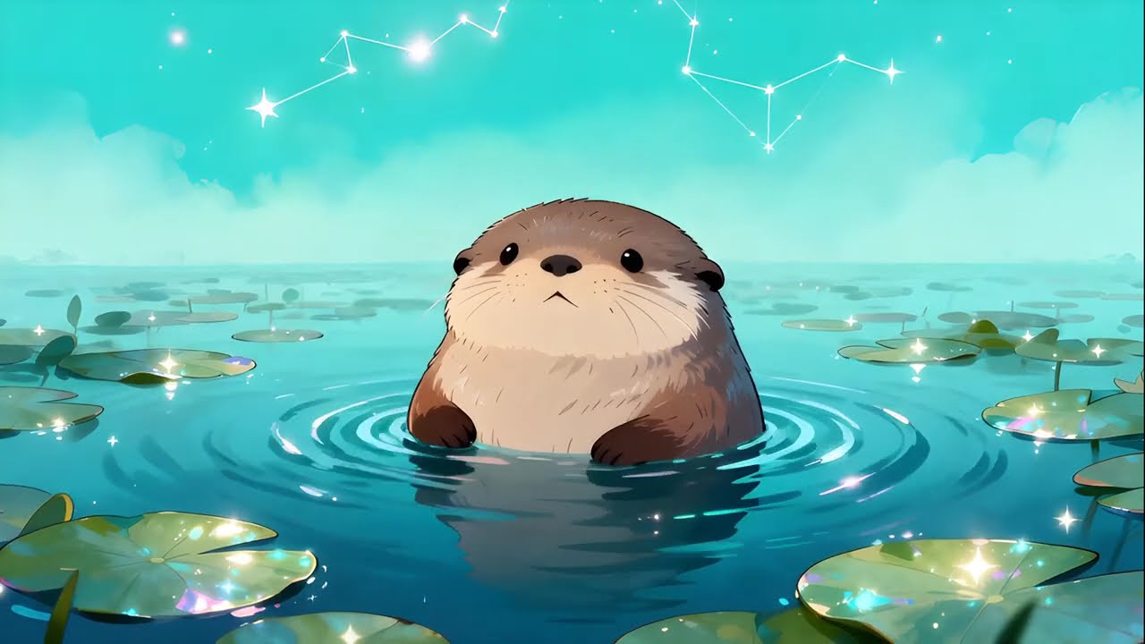 Relaxing Lofi Music for Focus - Otter's Pond 🌙💤