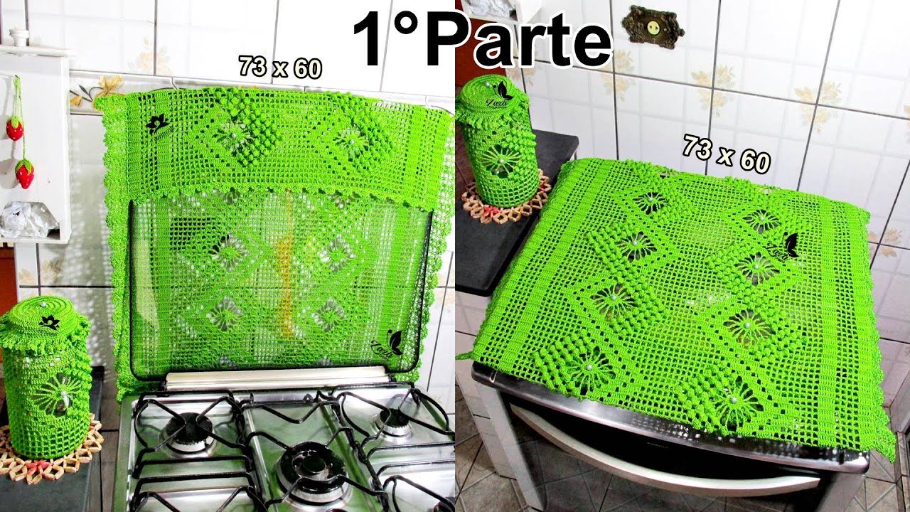Capa em Crochê para Tampa de Fogão Pipoca 1°Parte