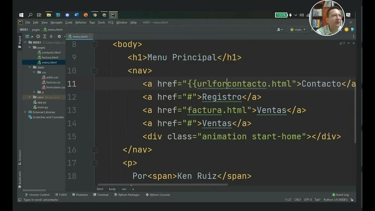 Primer Proyecto en Flask con 3F - YouTube