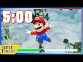 Letsa go watch mario run in a 5 minute timer with music