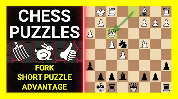 Chess Puzzles to Practice. Themes: Fork, Short puzzle, Advantage. Learn Chess