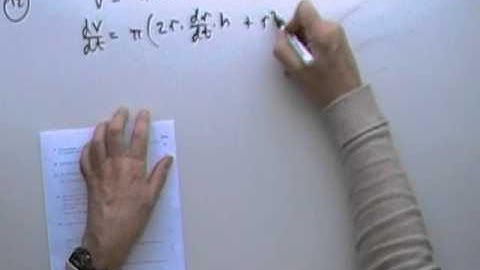 2012 SQA Advanced Higher Maths:  12  (related rates of change)