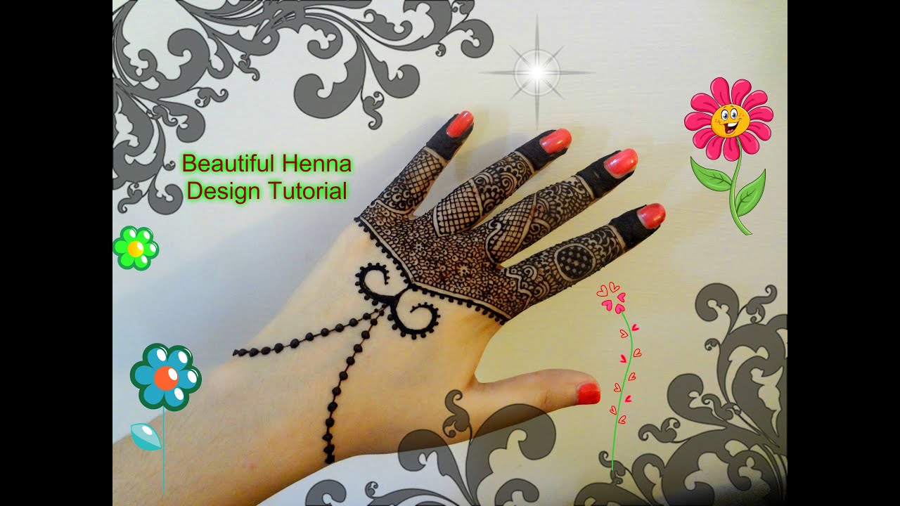 Beautiful intricate henna mehndi design Tutorial  for 