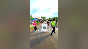 Start, kontingen Putra SMP PGRI 03 Bantur, Carnival Rejosari Village