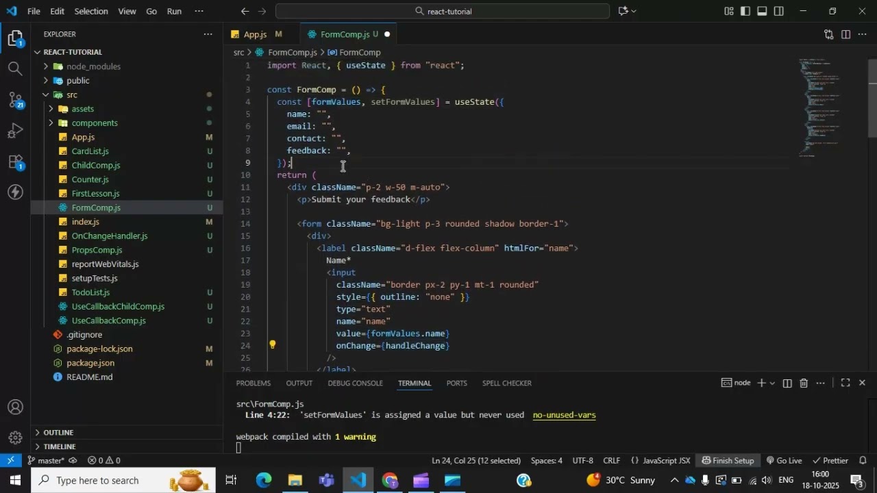 react form | formik and yup | how to create form and handle errors using formik and yup