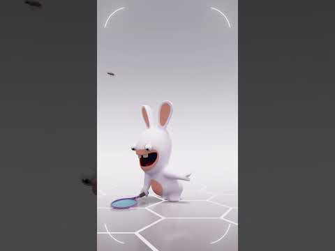 Un match de tennis… avec une mouche ! 🎾 | Les Lapins Crétins Invasion #shorts