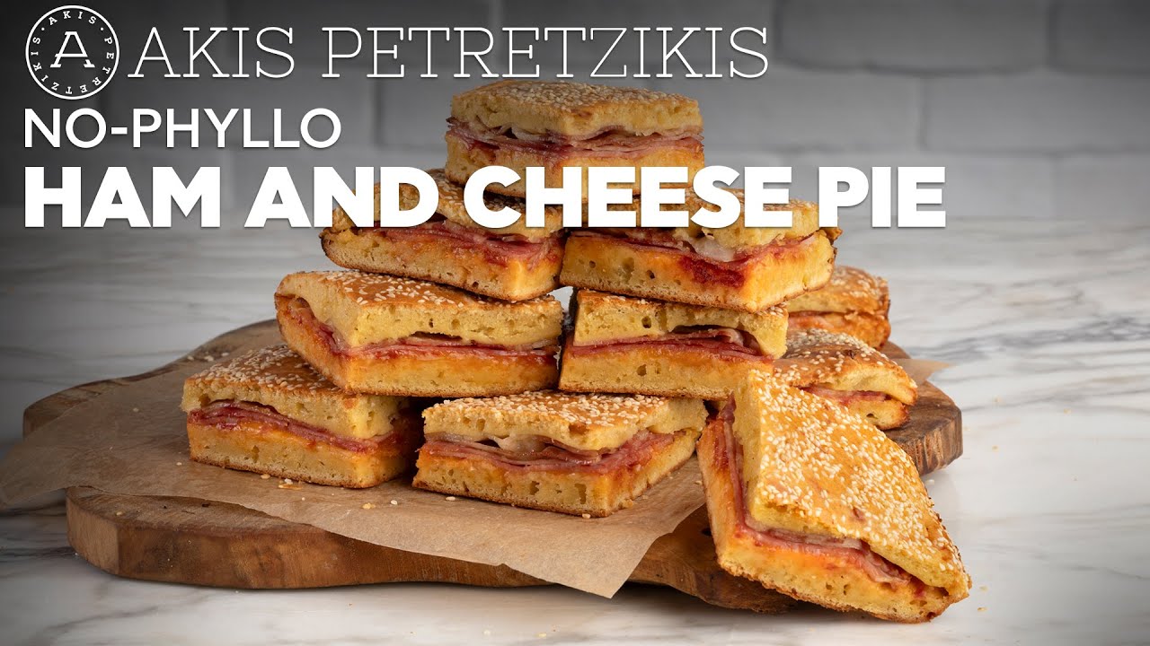 No-Phyllo Ham and Cheese Pie | Akis Petretzikis
