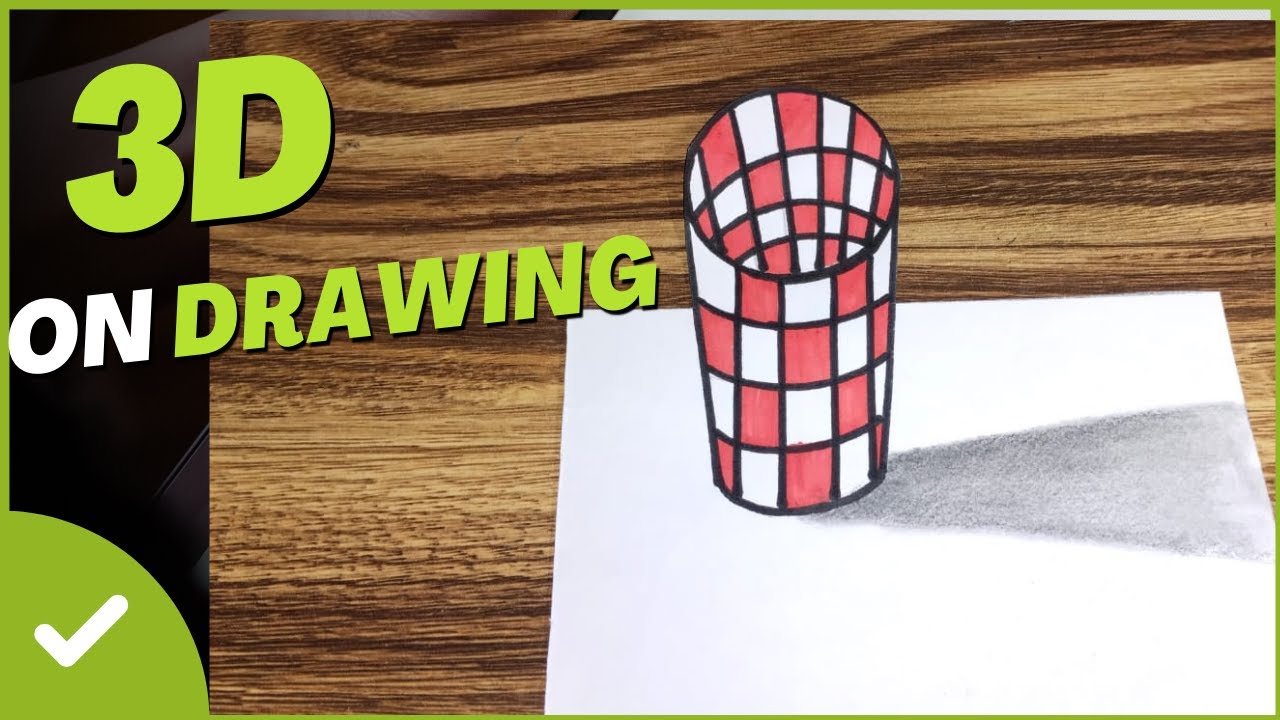 3D Optical Illusion Cup Drawing | Easy 3D Art Tutorial for Beginners ...