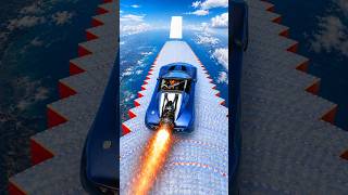 GTA 5 Mega Ramp Rocket Booster Car Jump 🔥 #shorts