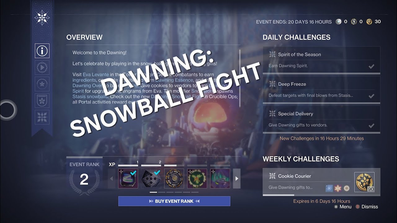 Destiny 2 Dawning Snowball Fight