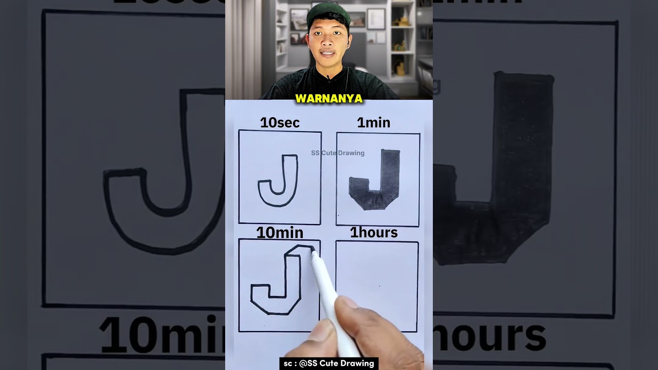 Inilah Gambar Huruf J Versi 10 Detik Sampai 1 jam 