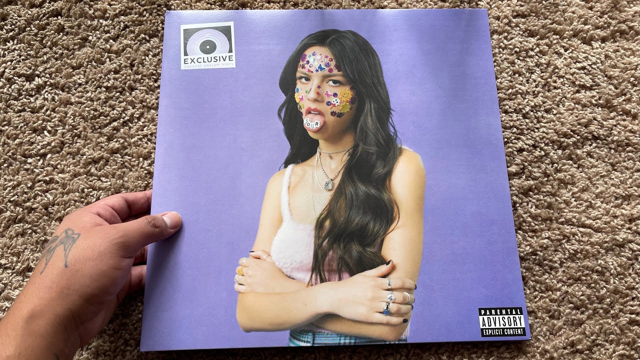 Olivia Rodrigo SOUR Crystal Vellum vinyl unboxing 