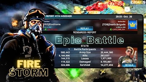 EPIC BATTLE | FireStorm vs Death Brigade | War Planet Online