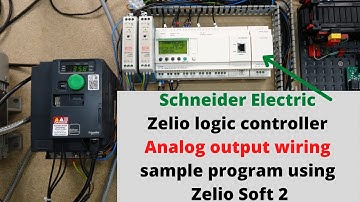 Schneider Electric Zelio logic controller analog output wiring, sample program using Zelio Soft 2.En
