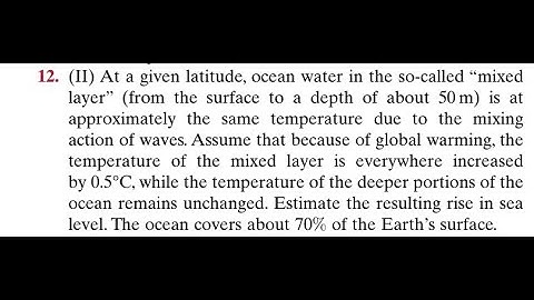 At a given latitude, ocean water in the so-called "mixed layer" (from the surface to a depth of abou