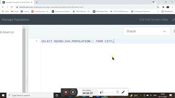 AVERAGE POPULATION - HACKERRANK SOLUTION || SQL || IN ORACLE
