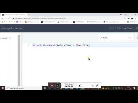 AVERAGE POPULATION - HACKERRANK SOLUTION || SQL || IN ORACLE