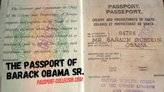 The Passport of Barack Obama Sr. from 1959  #passport #passporthistory #oldpassport