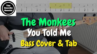 The Monkees - You Told Me - Bass cover with tabs