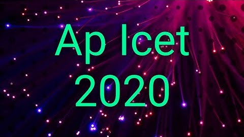 AP  ICET 2020  last date 02/04/2020