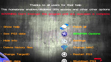 SEN Enabler v5.9.0 Spoof to 4.76 OFW on Jail Break PS3 (Rebug DEX/REX) + DL Link