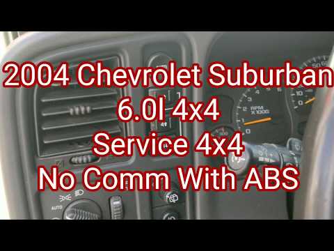 2004 Chevrolet Suburban 6.0l 4x4 서비스 4WD 및 ABS와 통신 없음