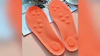 1/2/4pairs Latex Sport Insoles Soft High Elasticity Shoe Pads Orthotic Breathable Sho screenshot 5