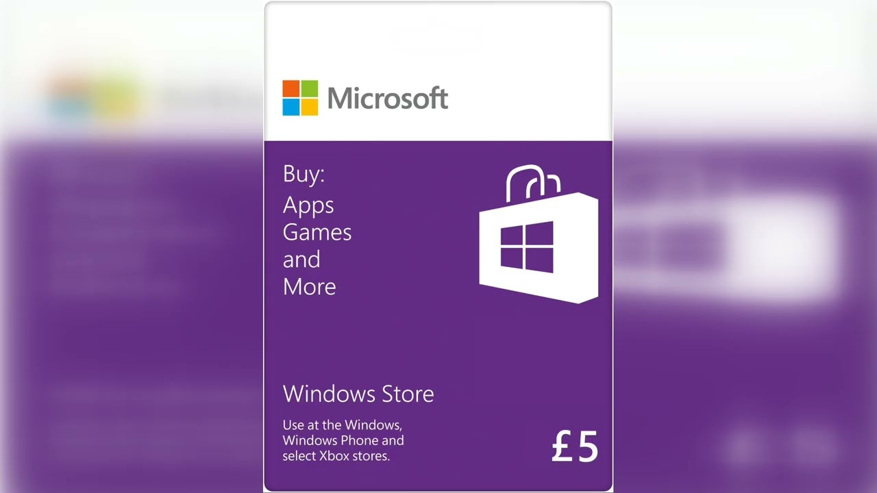 Windows Store 5 GBP Gift Card Online Code - B0186IB830