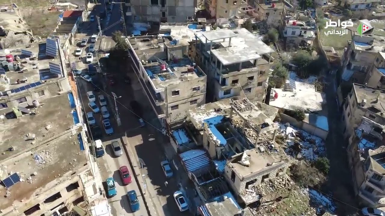 لقطات جوية لثلوج الزبداني