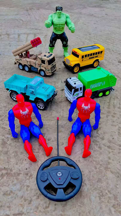 Remote wala three truck and school bus | #shorts