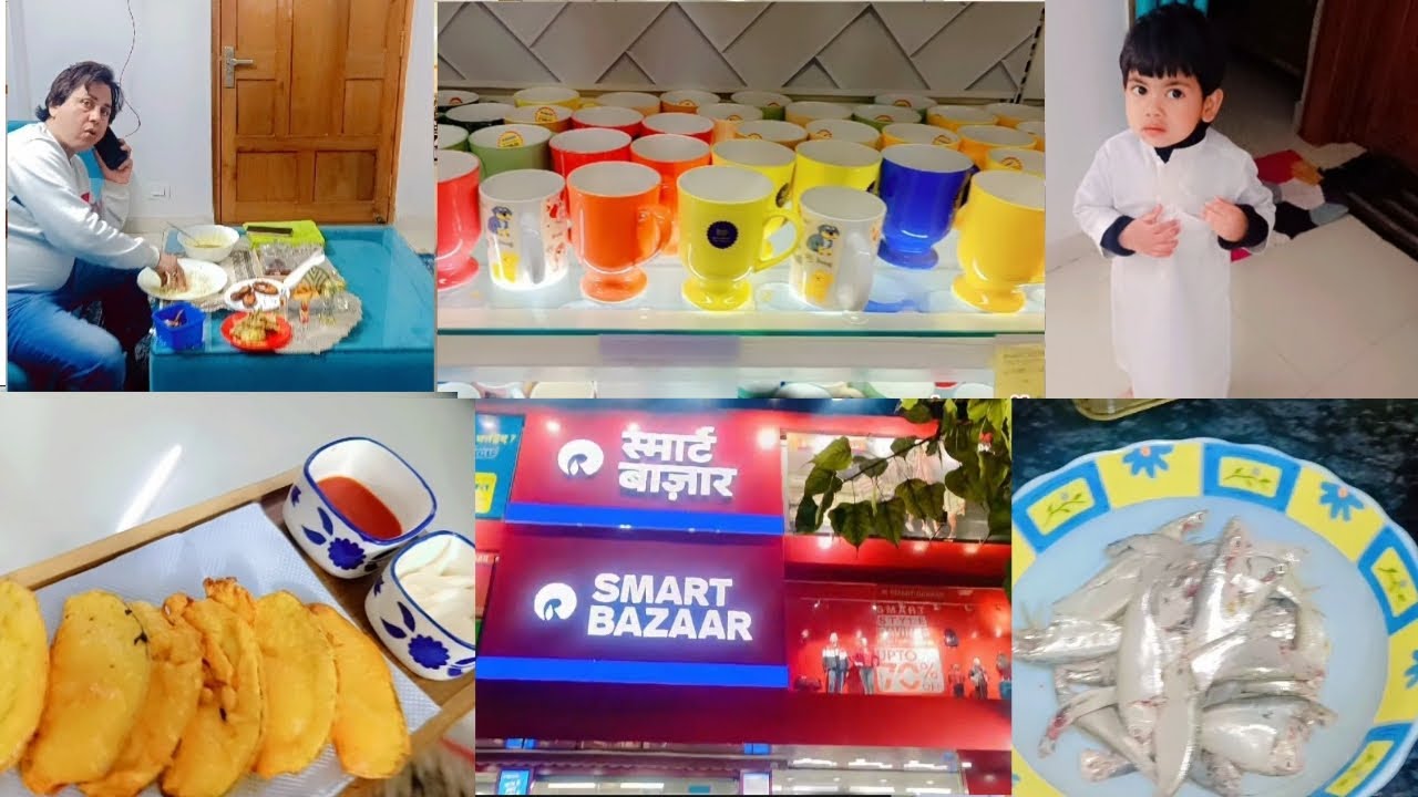 Shopping vlogs 🛍️🛒! Husband ji aaj ghar pe 🥰! Bachho ne banaya papa ka favourite ❤️| smart Bazaar 