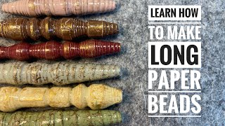 Learn How to Make Long, Rolled Paper Beads Out of Cardboard and Greeting Cards Tutorial