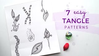 Different zentangle patterns for beginners || Zentangle art || Easy zentangle/tangle patterns