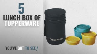 Top 10 Lunch Box Of Tupperware [2018]: Tupperware Executive Plastic Lunch Set with Bag, 4-Pieces