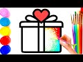 Bolalar uchun sovg&#39;a chizish|Drawing a gift for children|Рисование подарка для детей