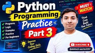 Python Programming Practice Part 3 | Practice Python Questions for Beginners | Day 15