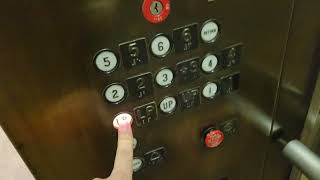 Reupload: Deep Brass 1982 Dover Traction Elevators @ 2901 3rd Avenue, Seattle WA