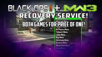 Black Ops 2 + Modern Warfare 3 Recovery Service! Cheap! Safe! Unlock All, Invisible Class, Mod Menu!