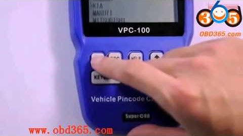 VPC-100 Vehicle PinCode Calculator Operation