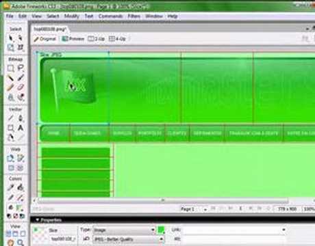 Slice Tool - Fatiando layout pelo Fireworks  - mxmasters.com.br