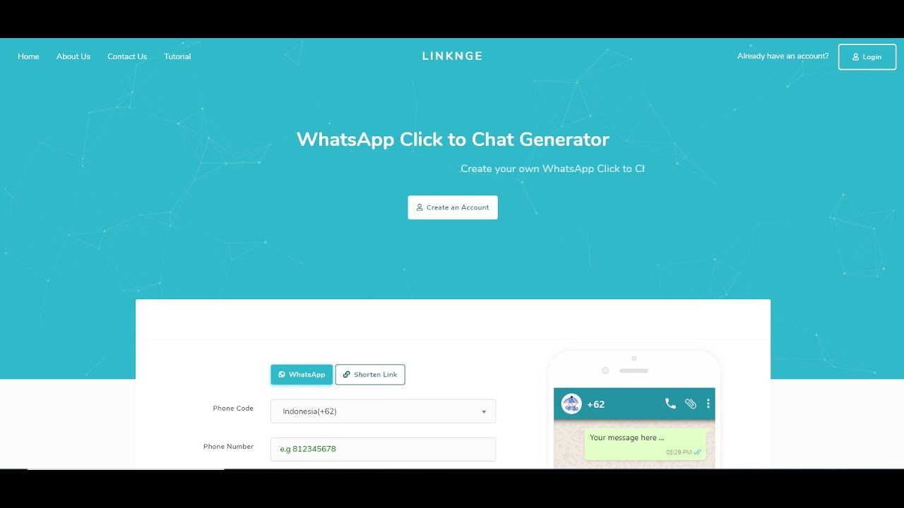 Cara Membuat Link Whatsapp dan Short Link dengan Linknge