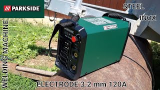 New 120 A MMA Parkside PISG 120 B3 electrode welder. Tightens the electrode 3.2mm ???