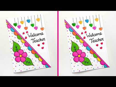 Easy Welcome Card | How to make Welcome Card for Teachers Ideas | Amazing DIY Welcome Card | 2026