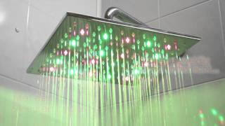 Hudson Reed Vierkante Roestvrijstalen Led Douchekop Sty072