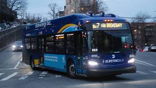NYCT Bus: 2024 New Flyer XE40 NG Action on the Bx7 in the Bronx and Manhattan (#4986 & #4995)