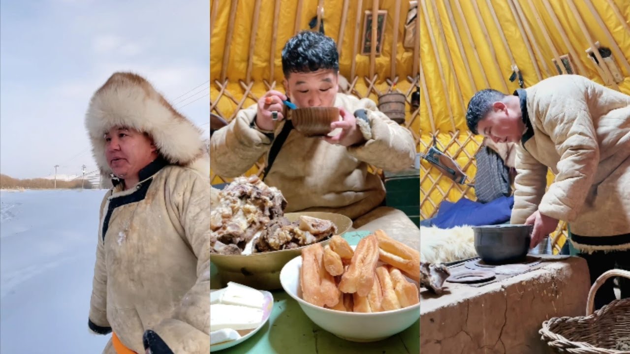Традиционная жизнь монголов на пастбище! Монгольская кухня! Коллекция 5 #еда #кулинария #монголия