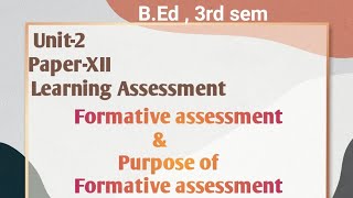 Formative assessment explained by Namita