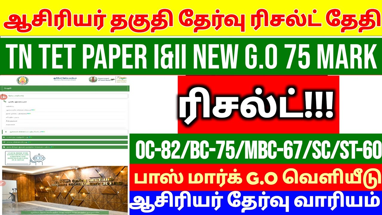 TN TET PAPER I & II PASS MARK 50% TN ASSEMBLY WHEN ANNOUNCED TNTET தேர்ச்சி மதிப்பெண் குறைப்பு G.O!?