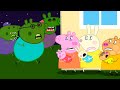 Zombie apocalypse daddy pig turns into zombie at hospital   peppa pig funny animation