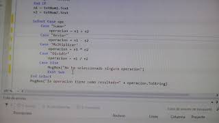 SELECT CASE EN VISUAL BASIC.NET